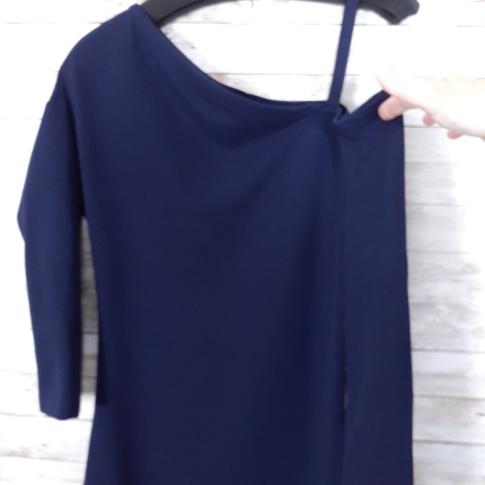 Max & Ash Off Shoulder Dress S Navy Blue 558 - Picture 3 of 7